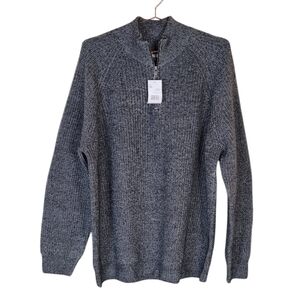 ALESBURY Charcoal Paxton Quarter Zip Sweater Size XXL